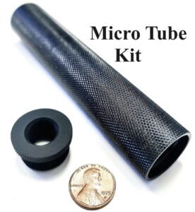 Titanium D Size Thread Connector 1/2x28 solvent trap baffles — storage cups for AR-15 / .223 / 5.56, also common on .22LR. Image for solvent trap builds.