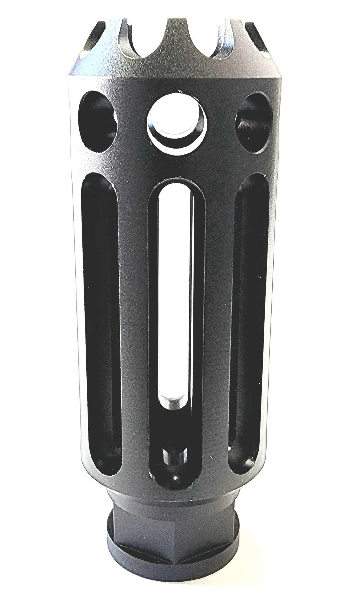 Titanium D Cell Barrel Adapter 1/2x28 aluminum solvent trap — storage cups for AR-15 / .223 / 5.56, also common on .22LR. Image for solvent trap builds.