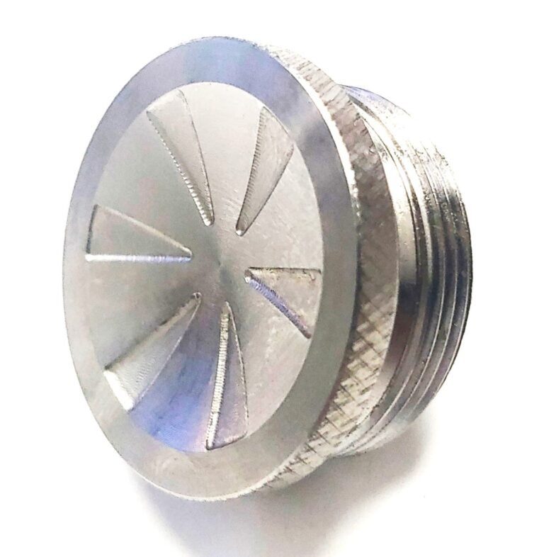 Titanium D Size Thread Adapter 1/2x28 solvent trap end cap — c cell solvent trap for AR-15 / .223 / 5.56, also common on .22LR. Image for solvent trap builds.