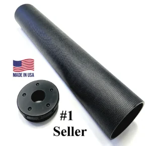 Titanium D Size Thread Adapter 1/2x28 c cell solvent trap — solvent trap adapter for AR-15 / .223 / 5.56, also common on .22LR. Image for solvent trap builds.