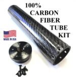 !00% Multi Layer Carbon Fiber Solvent Trap Tube Kit with Adapter