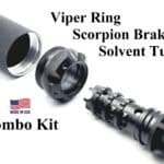 Steel Combo Solvent Trap Kit with Ring Muzzle Brake and Tube