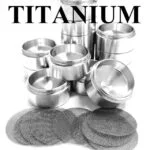 D Sized Titanium Solvent Trap or Dry Storage Cups Kit with14 Cups and Spring
