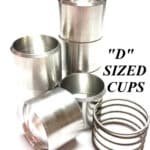 D Sized Standard Solvent Trap Cups Kit with 7 Cups and Spring