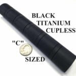 C Sized Sectional Cupless Black Titanium Solvent Trap Kit with (6) 1" tubes and (5) Couplers