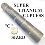 C Sized Sectional Cupless Titanium Solvent Trap Kit with (6) 1" tubes and (5) Couplers
