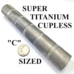 C Sized Sectional Cupless Titanium Solvent Trap Kit with (6) 1" tubes and (5) Couplers