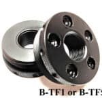 D Sized Flat Solvent Trap Titanium Threaded Adapter 5/8 x 24 or 1/2 x 28 (ULTRA LIGHT ABSORBING FLAT BLACK FINISH)