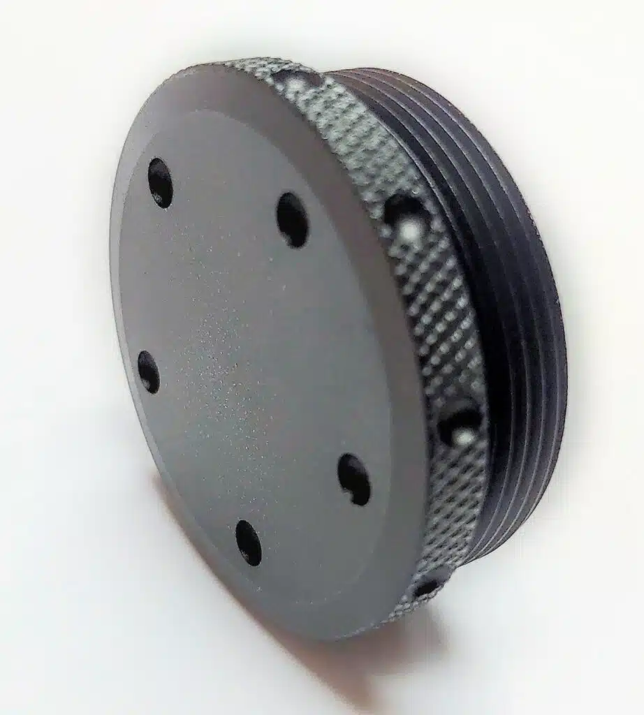 D Sized Aluminum Solvent Trap Flat Solid Adapter