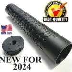 Aluminum D Size Barrel Adapter 1/2x28 solvent trap — d cell solvent trap for AR-15 / .223 / 5.56, also common on .22LR. Image for solvent trap builds.