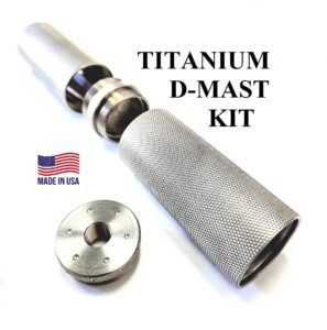 Titanium D Size Thread Protector 1/2x28 solvent trap — solvent trap adapter for AR-15 / .223 / 5.56, also common on .22LR. Image for solvent trap builds.