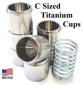 Maglite C Sized Titanium Cup Inserts For Concealment Or Discrete Dry Storage.