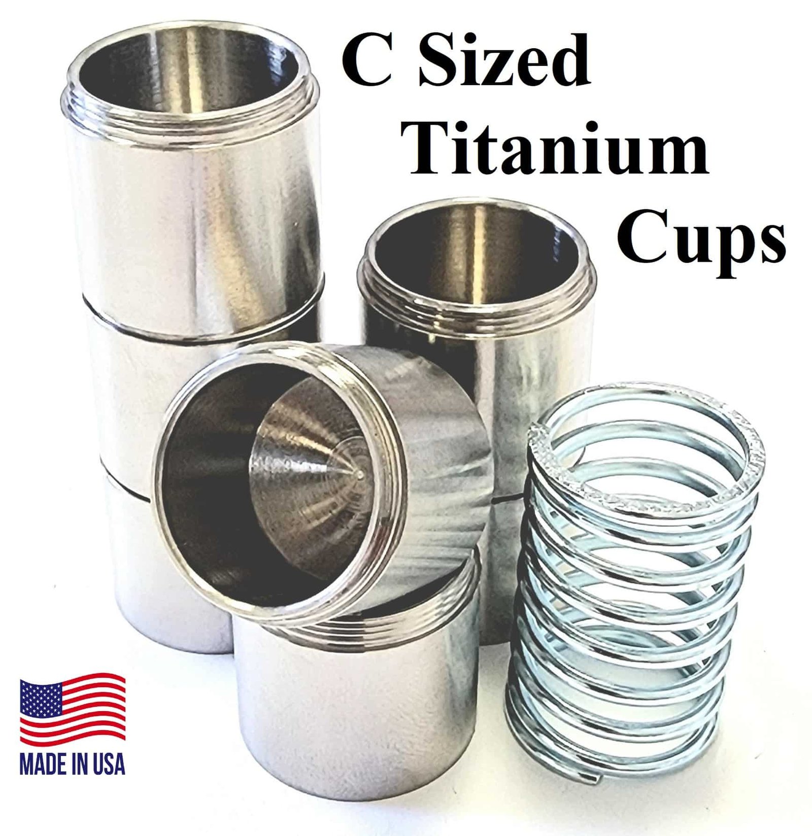 Titanium C Size Thread Protector solvent trap end cap — modular solvent trap for multi-caliber platforms. Image for solvent trap builds.