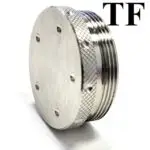 Titanium D Size Thread Protector solvent trap baffles — solvent trap baffles for multi-caliber platforms. Image for solvent trap builds.