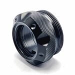 Titanium Micro Thread Adapter 5/8x24 ar 15 solvent trap — solvent trap end cap for AR-10 / .308 / 300 BLK. Image for solvent trap builds. — sometimes called a muffler, requires ATF Form 1 approval for suppressor conversion.