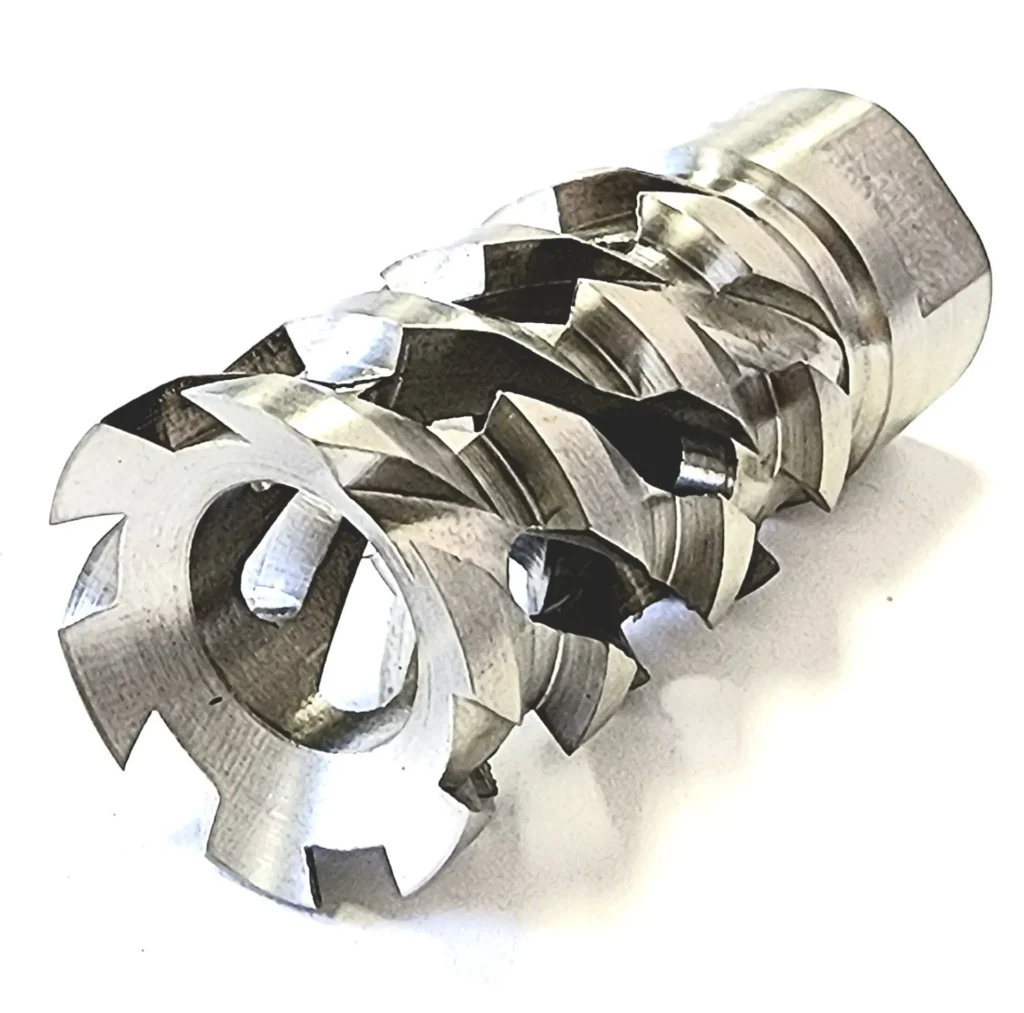 Titanium D Cell Thread Connector 1/2x28 22lr solvent trap — 9mm solvent trap for AR-15 / .223 / 5.56, also common on .22LR. Image for solvent trap builds.