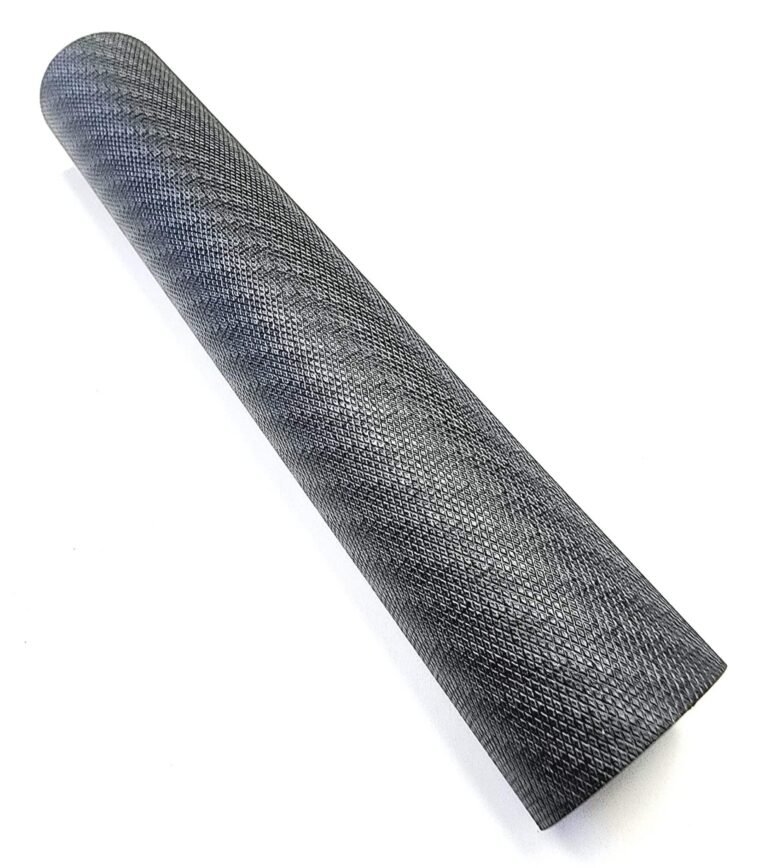 Carbon fiber wrapped aluminum solvent trap tube with custom finishes for firearm cleaning