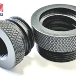 Titanium D Size Thread Protector solvent trap end cap — solvent trap tubes for multi-caliber platforms. Image for solvent trap builds.
