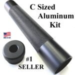 Titanium D Size Thread Connector 1/2x28 stainless steel solvent trap — solvent trap tubes for AR-15 / .223 / 5.56, also common on .22LR. Image for solvent trap builds.