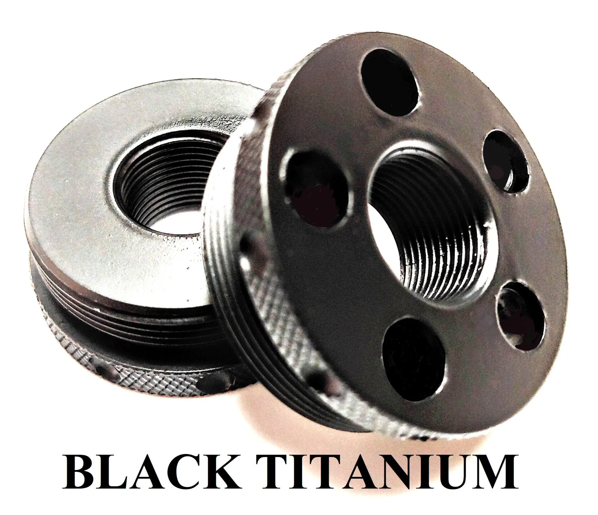 Titanium Micro Thread Protector 5/8x24 maglite solvent trap — solvent trap booster for AR-10 / .308 / 300 BLK. Image for solvent trap builds.