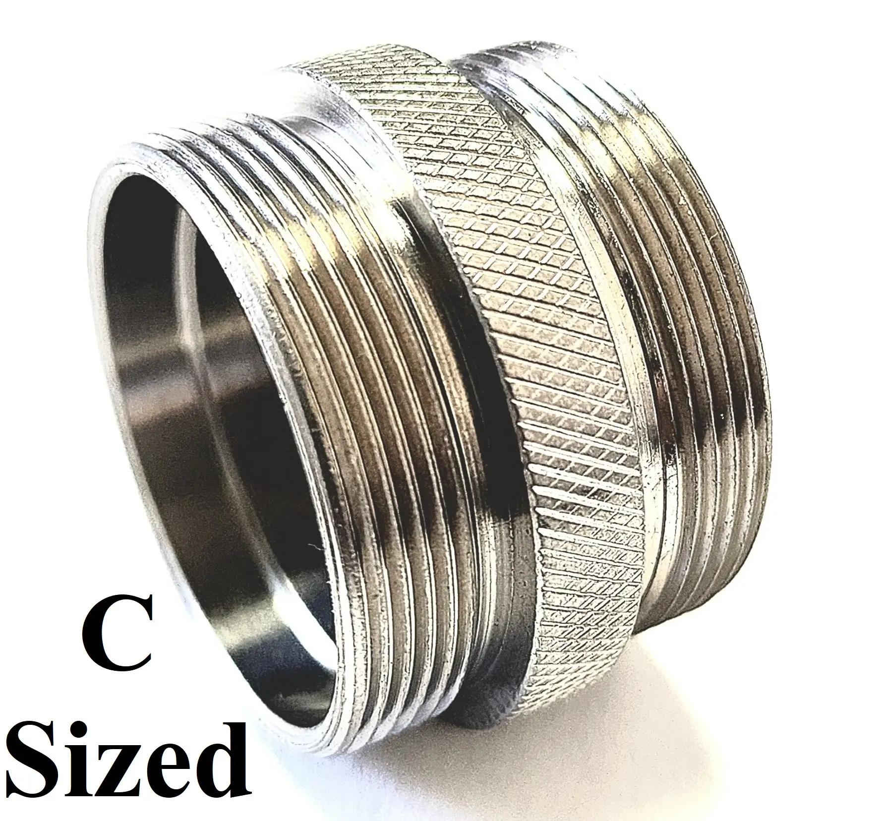 Titanium D Size Thread Connector 1/2x28 solvent trap tube — solvent trap tubes for AR-15 / .223 / 5.56, also common on .22LR. Image for solvent trap builds.