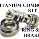 Titanium Scorpion Muzzle Brake and Titanium Ring Solvent Trap Combo Kit