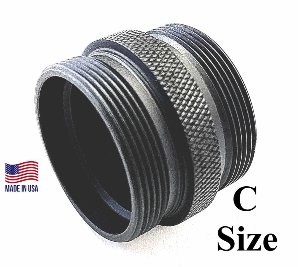 "C" Sized Aluminum Solvent Trap Kit Coupler FOR CUPLESS KIT