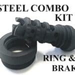 STEEL Scorpion Muzzle Brake and Black STEEL Ring Solvent Trap Combo Kit