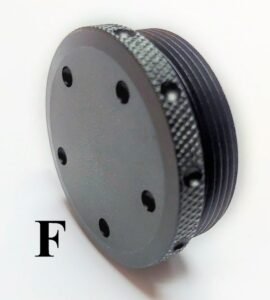 D Size Solvent Trap Adapter Kit Solid Aluminum Non-Threaded Piece