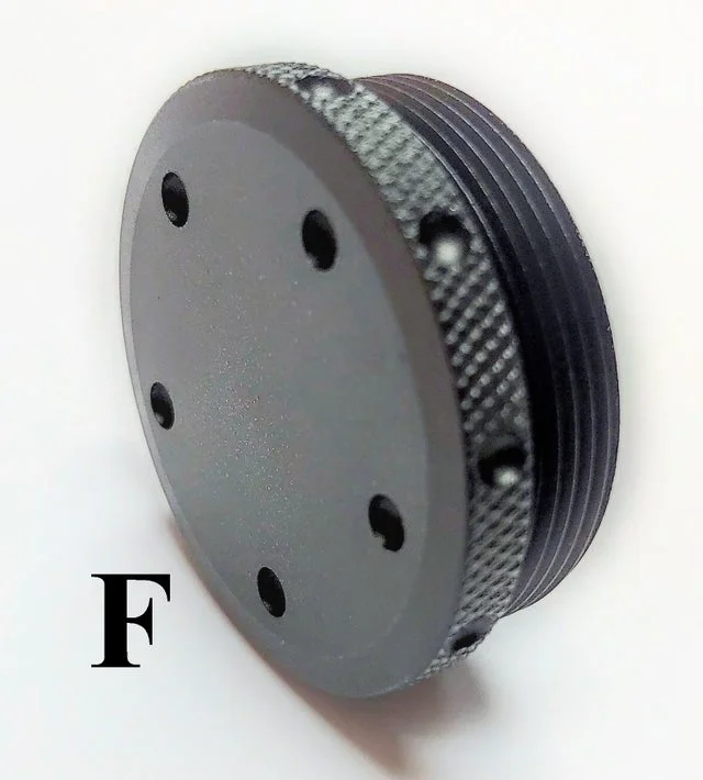 Titanium D Size Barrel Adapter 1/2x28 solvent trap kit — d cell solvent trap for AR-15 / .223 / 5.56, also common on .22LR. Image for solvent trap builds.