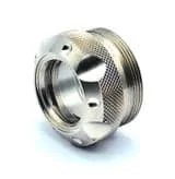 Titanium D Size Barrel Adapter 1/2x28 solvent trap adapter — solvent trap baffles for AR-15 / .223 / 5.56, also common on .22LR. Image for solvent trap builds. — sometimes called a muffler, requires ATF Form 1 approval for suppressor conversion.