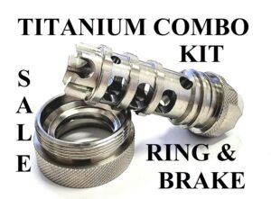 Titanium D Cell Thread Protector 1/2x28 solvent trap end cap — buy solvent trap for AR-15 / .223 / 5.56, also common on .22LR. Image for solvent trap builds.