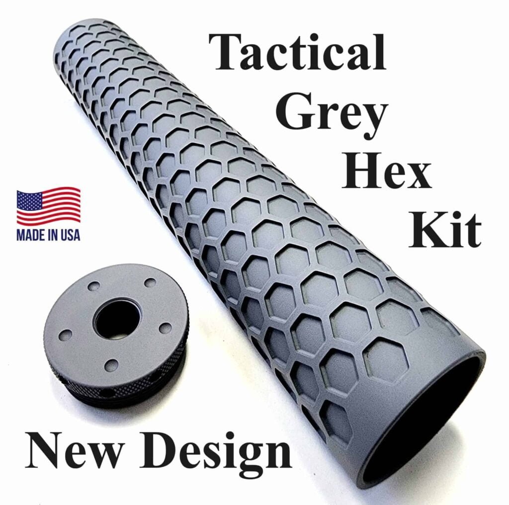 The Aluminum HEX Tube Blast or Solvent Trap Kits Tubes and Adapters (TACTICAL GREY or TAN)