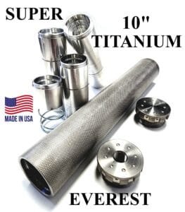 10" Extreme Duty "EVEREST" Titanium Solvent Trap Kit and Adapter (Raw or Ultra Flat Black Finish) **WITH FREE SHIPPING**