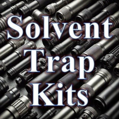 Photo of STA STA solvent trap kit with 1/2x28 options for AR15 / 22LR, compatible with AR10, 308, and 300 Blackout builds