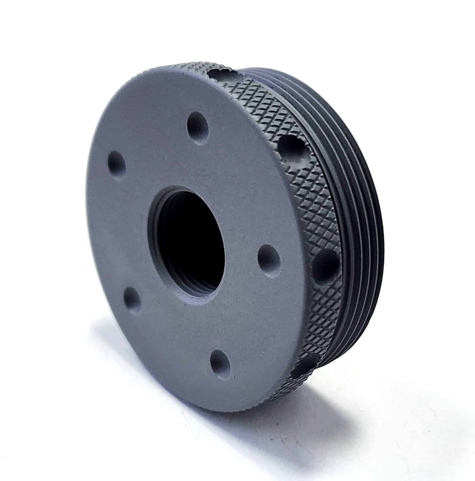 Titanium C Cell Barrel Adapter solvent trap for sale — solvent trap end cap for multi-caliber platforms. Image for solvent trap builds.