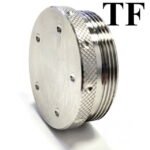 Titanium Micro Thread Protector solvent trap — solvent trap adapter for multi-caliber platforms. Image for solvent trap builds.