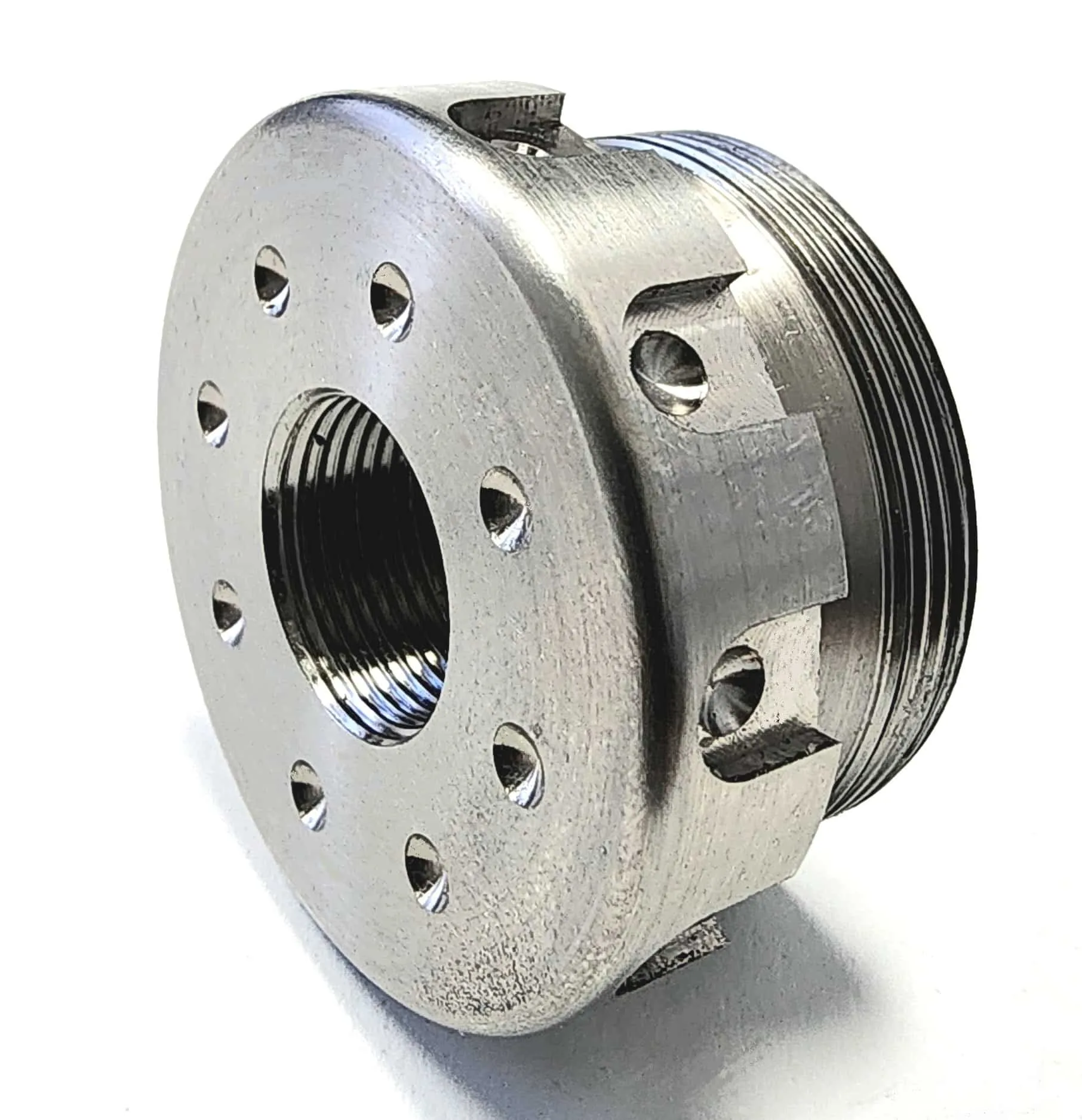 Titanium Micro Thread Protector 5/8x24 solvent trap — storage tube for AR-10 / .308 / 300 BLK. Image for solvent trap builds.