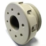 Titanium C Cell Thread Connector 1/2x28 solvent trap baffles — 9mm solvent trap for AR-15 / .223 / 5.56, also common on .22LR. Image for solvent trap builds.