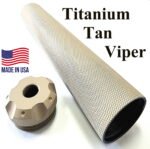 Titanium D Size Thread Connector 1/2x28 solvent traps — storage cups for AR-15 / .223 / 5.56, also common on .22LR. Image for solvent trap builds.