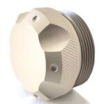 Titanium D Size Thread Protector solvent trap cups — d cell solvent trap for multi-caliber platforms. Image for solvent trap builds.
